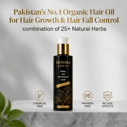 Demora Hair Oil Pakistan No 1 organic paraben free hair fall control oil
