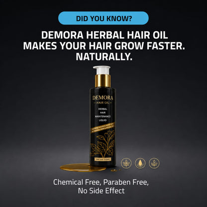 Demora Herbal Hair Oil for faster natural hair growth chemical free