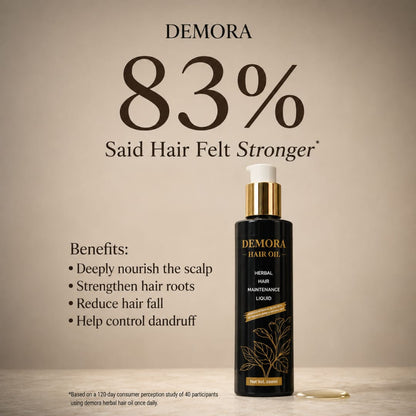 Demora Hair Oil benefits - nourishes scalp, strengthens roots, reduces hair fall