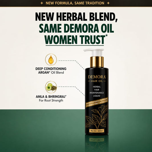Demora Hair Oil 100 percent herbal formula with natural ingredients
